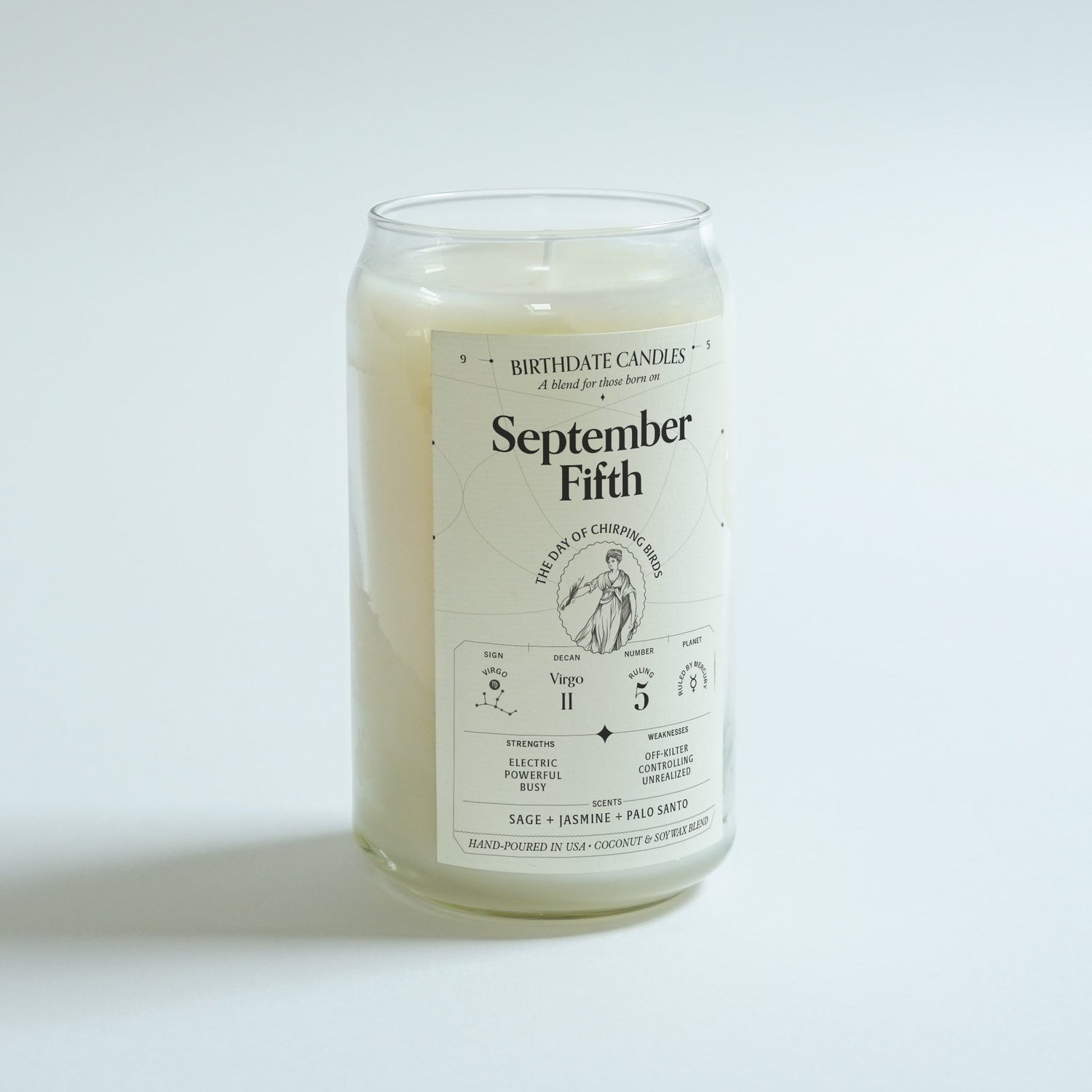 The September Fifth Birthday Candle