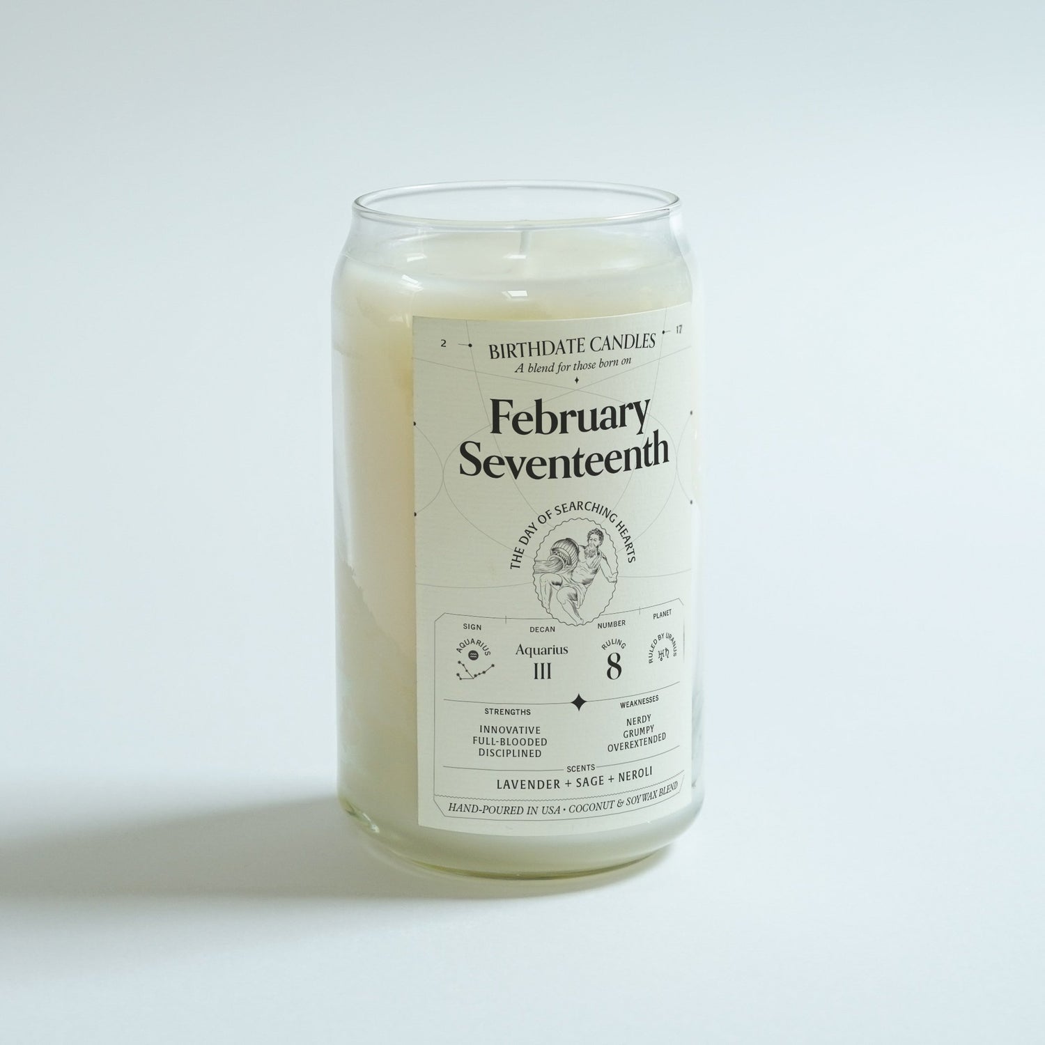The February Seventeenth Birthday Candle